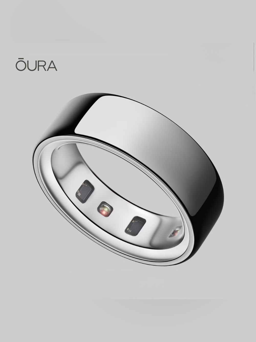 Oura Smart Ring in Silver and Black